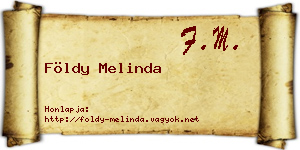 Földy Melinda névjegykártya