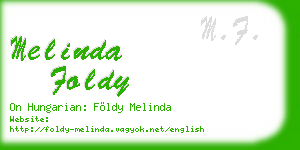 melinda foldy business card
