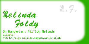 melinda foldy business card